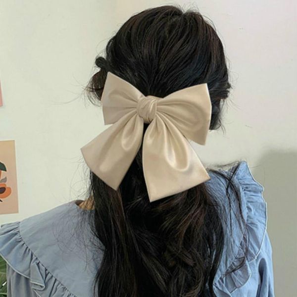 

hair clips oversized bow accessories fashion satin ribbon hairpins big women girls ladies cute
