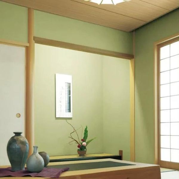 

japan style tatami wallpaper matcha green plain decorative bedroom wall paper roll
