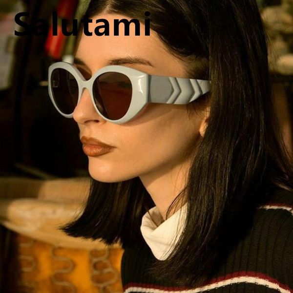 

sunglasses vintage fashion brand blue beige gradient for women elegant rpund cat eye sun glasses female round shades, White;black