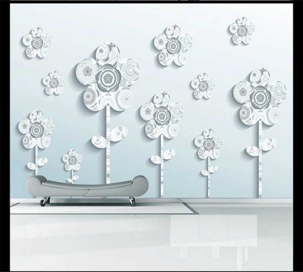 

wallpapers xuesu custom 3d po wall 8d wallpaper mural simple fashion three-dimensional flower background