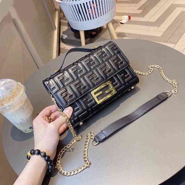 

quality embossed classic small square bag chain with double f and elegant one shoulder messenger bagzlyzly