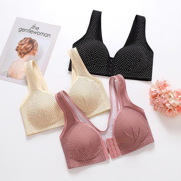 

bras 2021 plus size bra anti-sag for women fashion comfortable women's underwear solid color seamless lingerie, Red;black