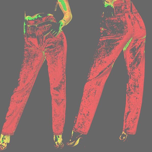 

women's pants & capris arrival stylish loose women long jeans, low waist trouses with above navel belt for autumn spring, Black;white