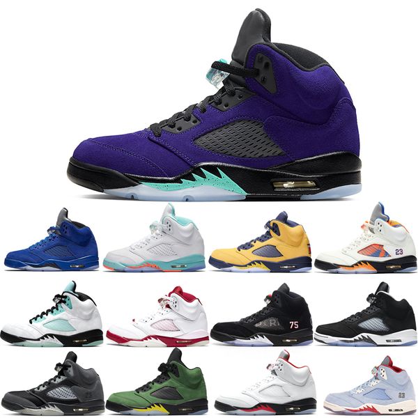 

basketball shoes 5s for men 3 space jam oreo metallic silver laney royal international flight ice fire red wings what the white stealth comf, White;red