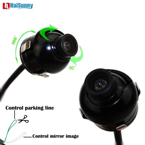 

car rear view cameras& parking sensors haisunny backup reverse camera mini ccd 360 vehicle front side for video players monitor