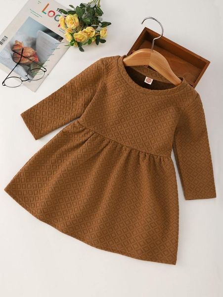 

toddler girls textured solid dress she, Red;yellow