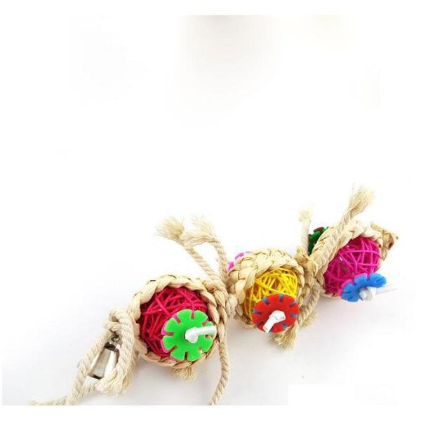 

parrot toys ball pet bird bites climb chew toys hanging cockatiel parakeet swing parrot jllrje mxyard