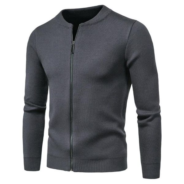 

men's sweaters autumn sweater fashion solid color cardigan zip, White;black