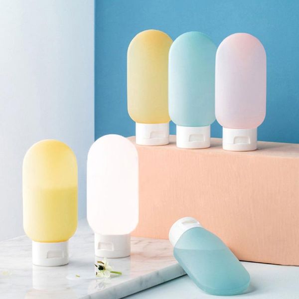 

storage bottles & jars 60ml portable silicone travel bottle liquid container empty refillable packing lotion points shampoo cream trip