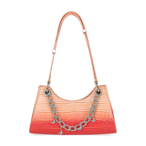 

designer tote bag women shoulder handbags frog bags trend contrast color fashion chain purse simple versatile portable shoulder handbag whol