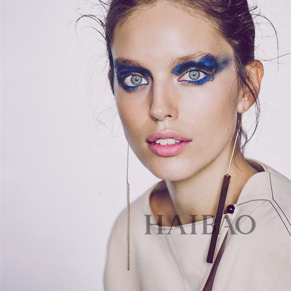 

fashionable new earrings, simple exaggerated, copper tassel and earrings, Silver