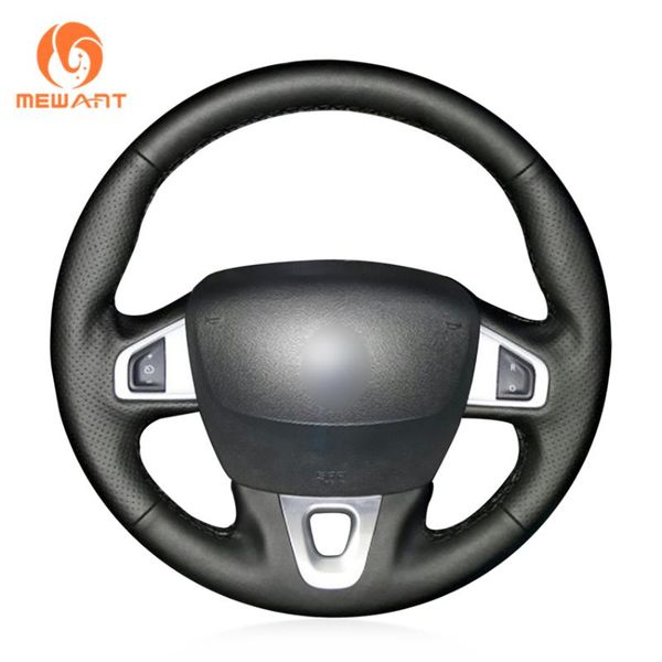 

steering wheel covers mewant black genuine leather cover for megane 3 scenic (grand scenic) kangoo 2 fluence (ze) sm3