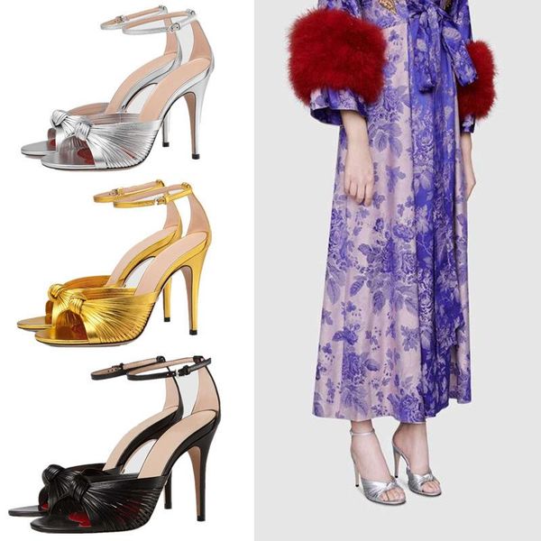 

belt toe buckle large size 2021 high-heeled sandals thin women's shoes, Black