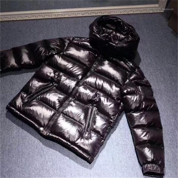 

men's down & parkas men fashion winter jackets thick fluffy warm hooded zipper coats for male casual clothes, Black