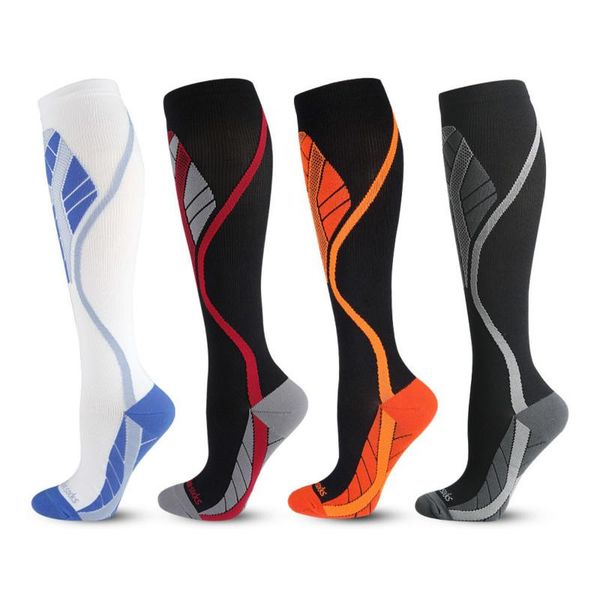 

men/women dropship compression stockings socks pack sports socks lot prevent varicose veins football running, Black