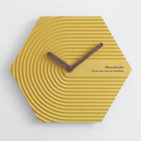 

nordic luxury large wall clock wall home decor creative silent yellow 3d modern watch clocks bedroom living room gift ideas
