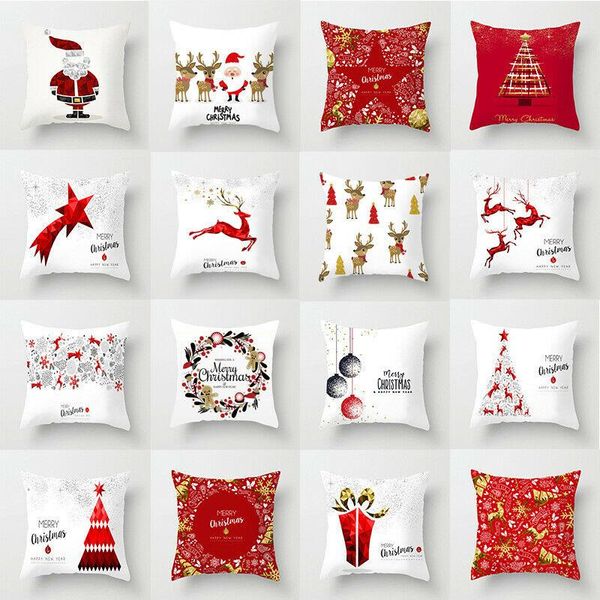 

45x45cm christmas pillow case sofa car throw cushion covers home decor christmas cushion cover home decor fall pillows covers