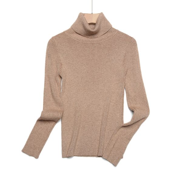 

2021 new autumn winter women rib thick warm pullover and sweater knitted soft turtleneck female jumper cfqi, White;black