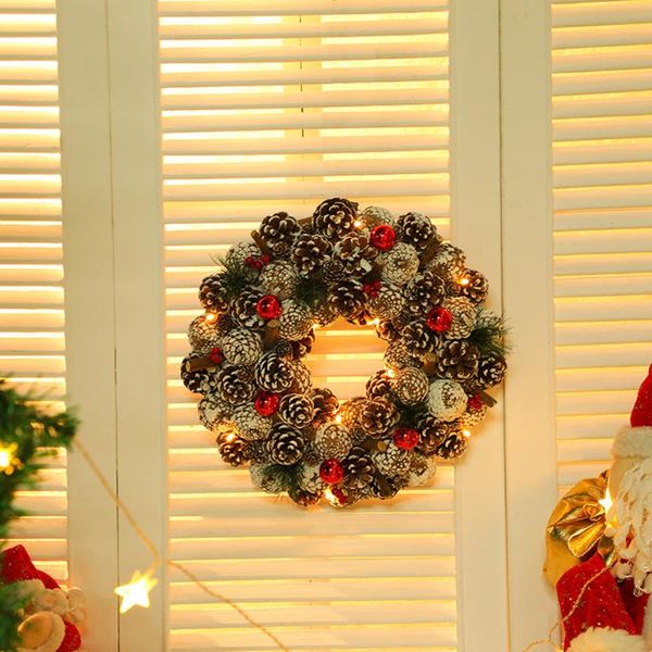 

christmas decorations led garland decorative wreaths household party ornament year window door hanging decoration gifts