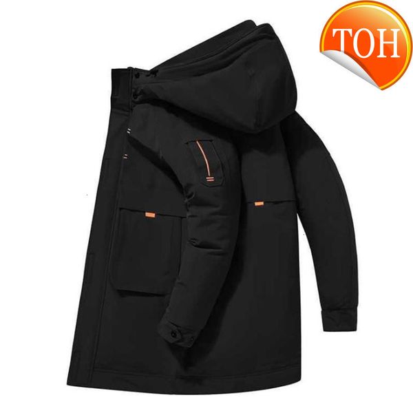 

jacket 2021 new men winter overcoat windproof down white duck coat s warm, Black