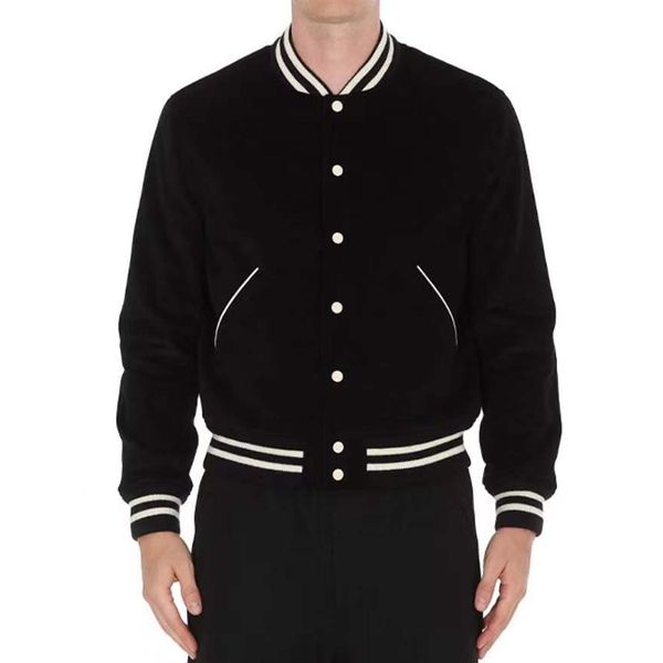 

21fw classic letter embroidery baseball jackets high-end corduroy coats men women fashion autumn winter high street black jacket outwear tjm, Black;brown