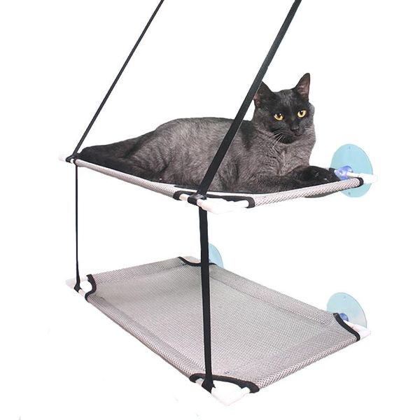 

cat beds & furniture pet hammock glass window sun chair tarp climbing bed double load-bearing 10kg kitten mattress supplies