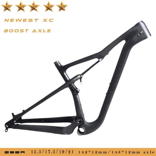 

bike frames sgs 2021 full suspension 29er t1000 carbon mtb mountain frame 142*12 or 148*12