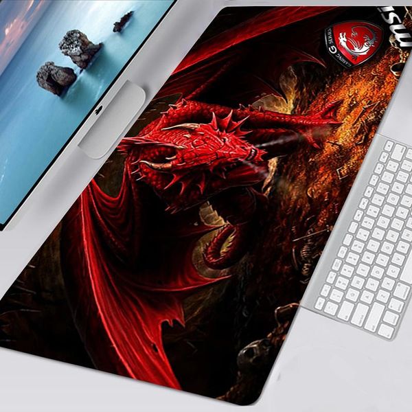 

mouse pads & wrist rests mausepad kawaii gaming accessories mat mousepad xxl keyboards computer peripherals msi logo deskmat anti-slip rubbe