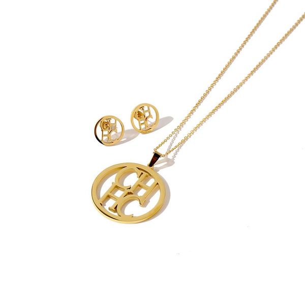 

pendant necklaces stainless steel style hollow letter necklace for women fashion jewelry ln011, Silver