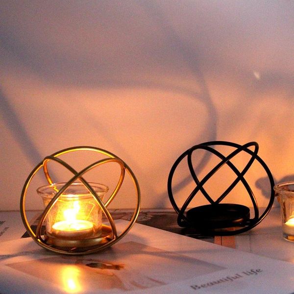 

decorative objects & figurines nordic creative iron art golden candle holder deskdecoration geometric metal ornaments
