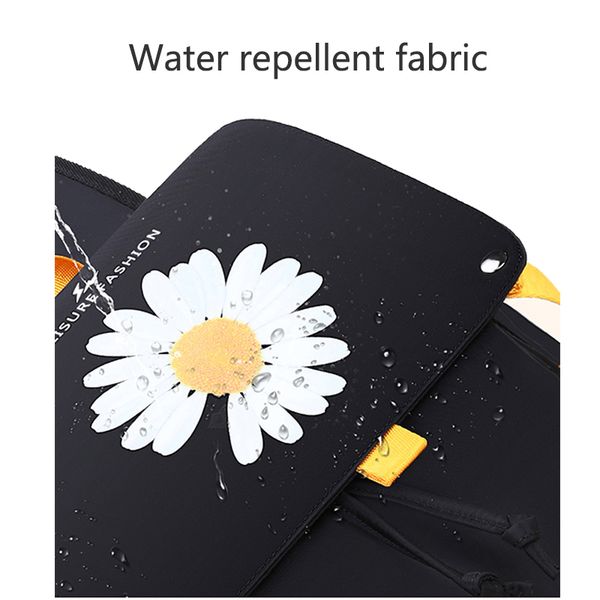 

printing school bags teenage girls cute nylon waterproof backpack women bookbags usb charging panelled ribbon flowers schoolbag