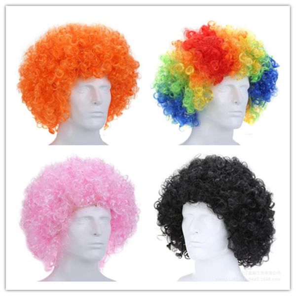 

party hats fans supplies holiday colored clown wig afro