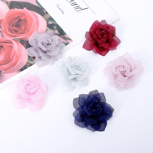 

decorative flowers & wreaths savica 10pcs/lot 4.5cm chiffon artificial head for garment wedding decor diy scrapbook crafts flores accessorie