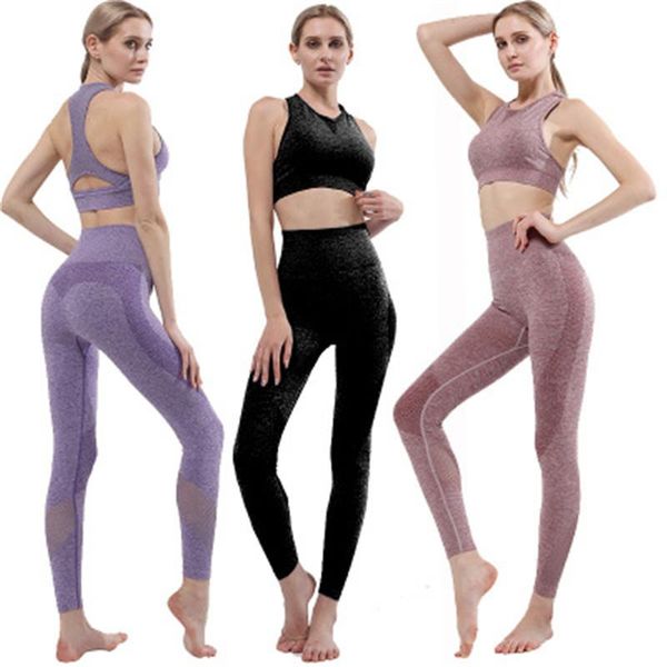 

yoga outfits 2 piece set tracksuit vest bra workout high waist pants crop gym fitness sportswear active jogging, White;red