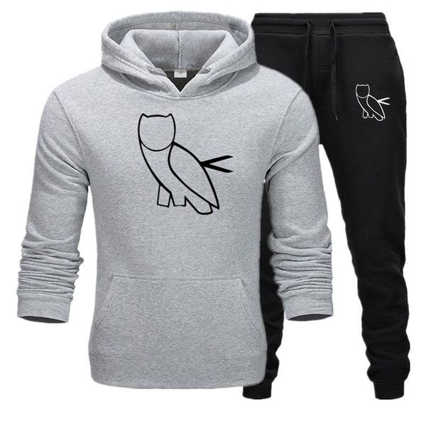 

hxl men's winter sport wear tracksuit clothes outfits set, long sleeve pullover hoodies sweatshirt+long sweatpants 2 pcs, Black;blue