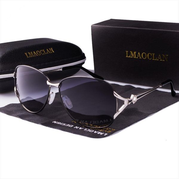

women metal polarized sunglasses fashion ladies vintage brand designer female sun glasses oculos gafas, White;black