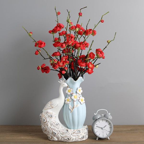 

vases peacock ceramic vase dried flower creative tv cabinet wine decoration home