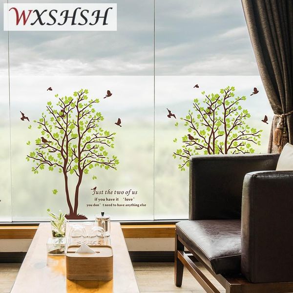 

customized size static cling window film tree decorative private stained glass sticker for bedroom bathroom kitchen living room
