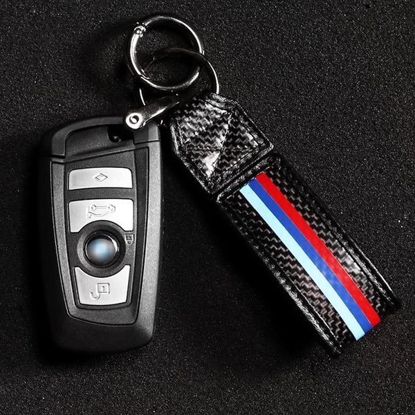 

keychains carbon fiber car key chain holder ring fob m sport style for e46 e90 e60 e39 f30 f10 f20 e36 e70 g20 g30 accessories, Silver
