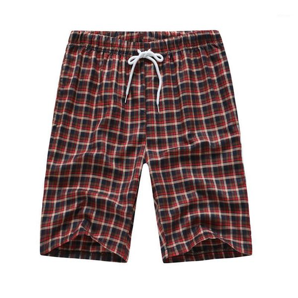 

men's plaid printed casual shorts outdoor leisure shopping sports fitness all-match simple shorts#g30, White;black