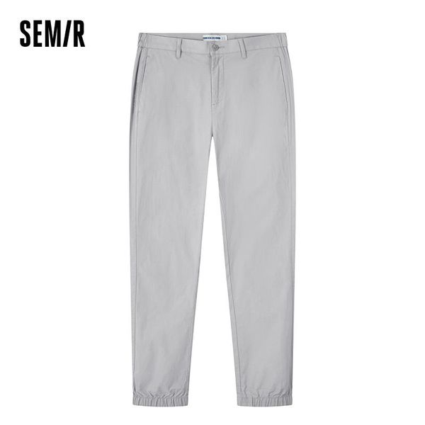 

men's pants semir casual man spring 2021 comfortable trousers men jogging sports beamed simple and versatile, Black