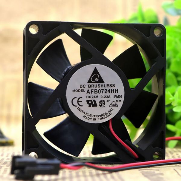 

fans & coolings for delta afb0724hh 7cm 7025 70x70x25mm 24v 0.22a two-wire frequency converter cooling fan