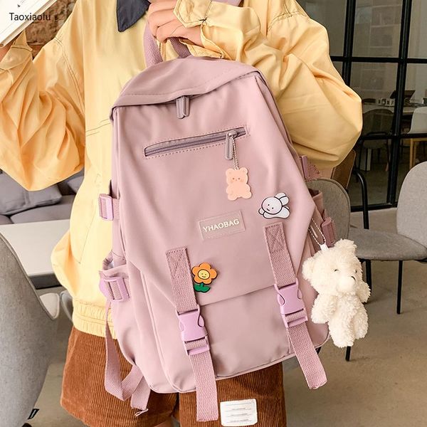 

backpack classic fashion women ladies cute nylon waterproof mochila girl kawaii bookbag for teenager school bag female rucksack