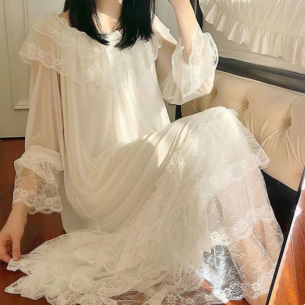 

women's lolita white princess dress sleepshirts vintage palace style multilayer lace mesh nightgowns.nightdress sleep loungewear, Black;red