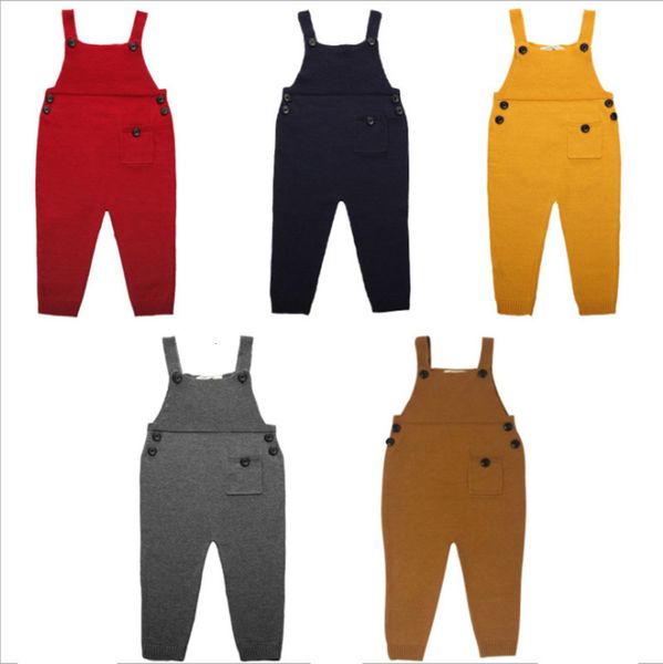 

ins new men's and women's children's baby knitted suspenders, Blue