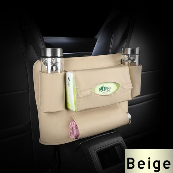 

car organizer storage bag universal armrest leather box for backseat hanging automobile stowing tidying accessories