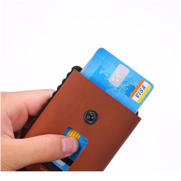 

bycobecy rfid blocking multifunction creativity credit card holder 2020 button wallets money bag hasp small wallet qylsva