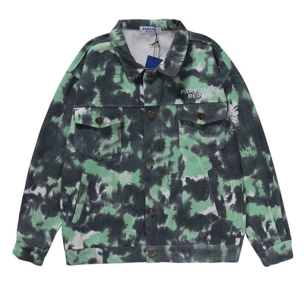 

ebaihui fashion design man retro jacket korean casual loose summer stylist tie-dyed popular jacket, Black;brown