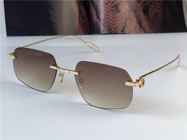 

selling wholesale sunglasses 0113 ultralight irregular frameless retro avant-garde design uv400 light colored lenses decorative eyewear, White;black