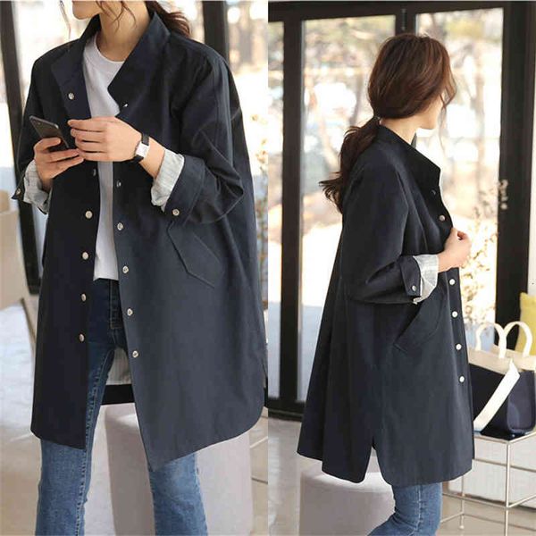 

women's trench coats female wool of fine cotton, mostly loose super large, neutral, long, wind-proof, black, waterproof 8g4w, Tan;black